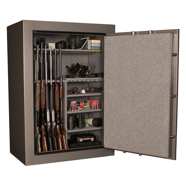 64-Gun Fire-Resistant Combination/Dial Lock Gun Safe, Gray