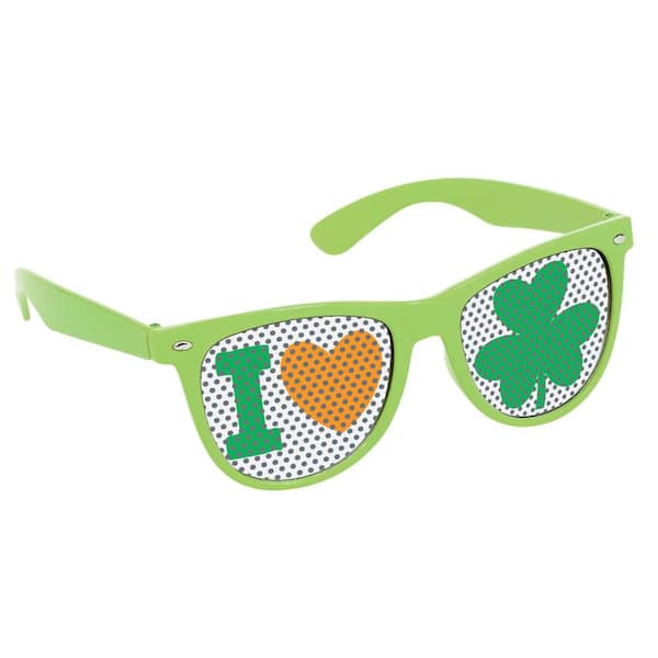 Amscan Plastic I Love St. Patrick's Day Glasses (2-Pack)