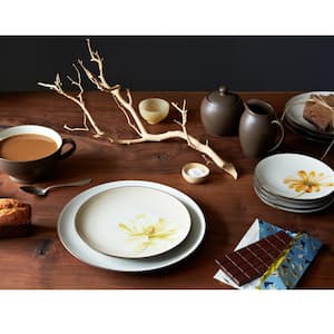 Colorwave Chocolate 10.75 in. (Brown) Stoneware Square Dinner Plates, (Set of 4)