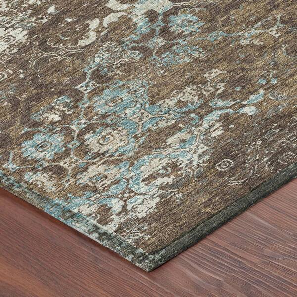 Chantille Machine Washable Indoor/Outdoor Abstract ACN2786 Brown 2 ft. x 3 ft. Accent Rug