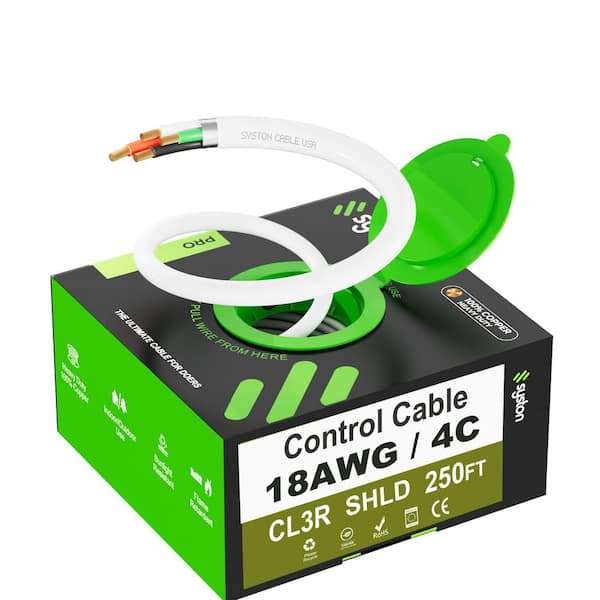 Cmr Riser Cable Syston Cable Technology 250 ft. 18/4-White CL3R / CMR Riser Rated ...