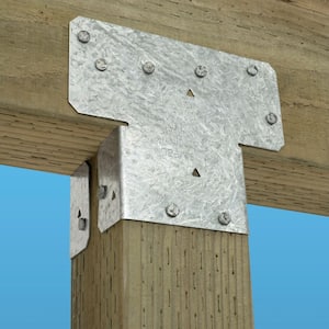 AC ZMAX Galvanized Adjustable Post Cap for 4x Nominal Lumber