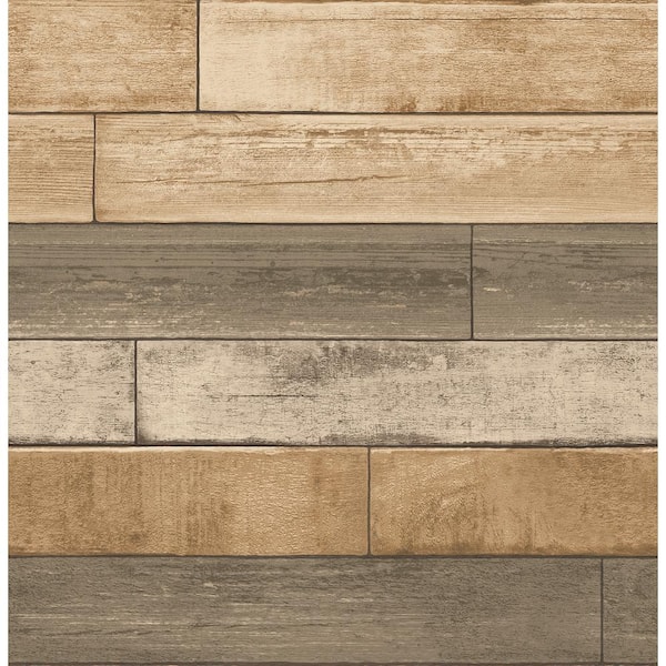 A-Street Prints Porter Wheat Weathered Plank Wheat Wallpaper Sample