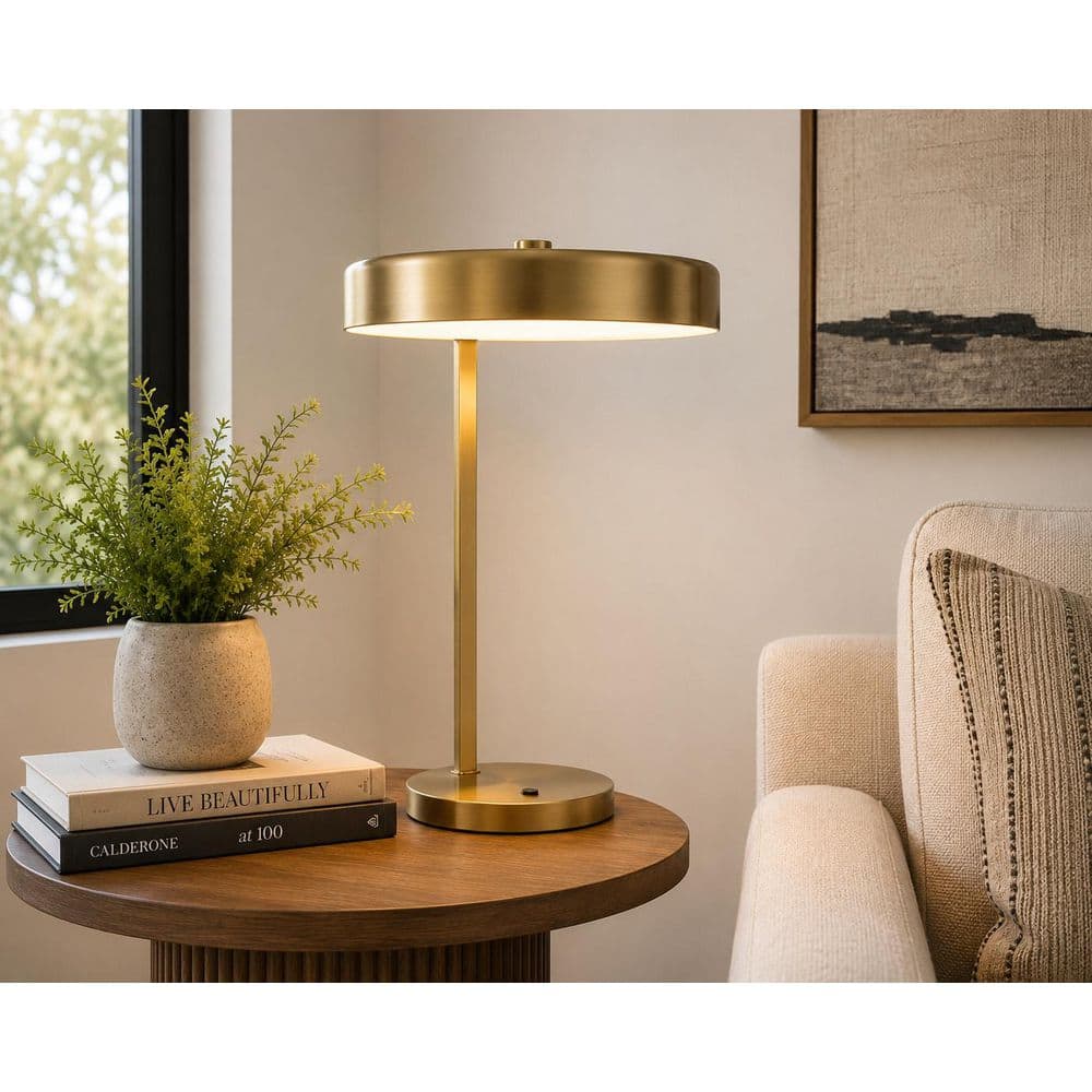 CRAFTMADE 17.2 in. Satin Brass Contemporary Integrated LED Task