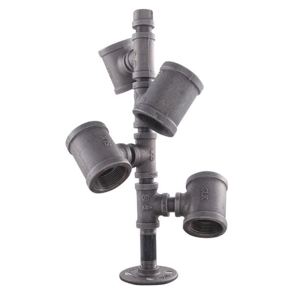 STZ Wine Rack Kit in Industrial Steel Grey Pipe