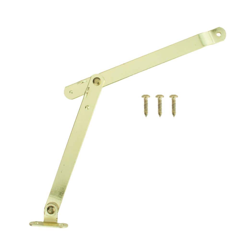 Everbilt Bright Brass Lid Support Right-Hand Hinges 19844 - The