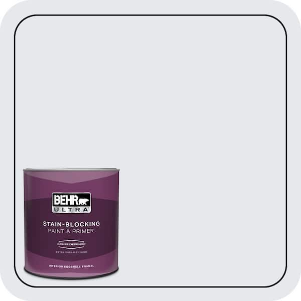 BEHR ULTRA 1 qt. #PPL-54 Snow Cloud Extra Durable Eggshell Enamel Interior Paint & Primer