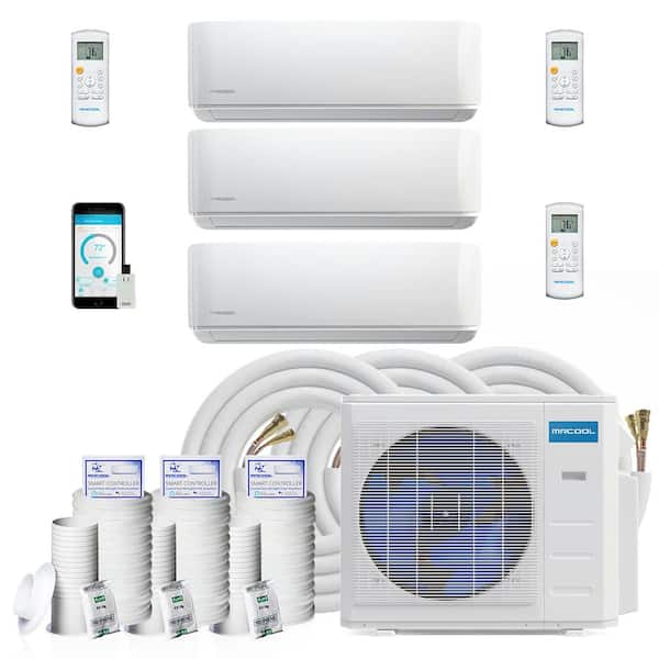 Mrcool 27 000 Btu 2 25 Ton 3 Zone Ductless Mini Split Air Conditioner And Heat Pump With 16 Ft Install Kit 230 Volt 60hz Diym336hpw00bk1 The Home Depot - Mr Cool Diy Mini Split Ac Mrcool 27 000 Btu 2 25 Ton 3 Zone Ductless Mini Split Air Conditioner And Heat Pump With 16 Ft Install Kit 230 Volt 60hz Diym336hpw00bk1 The Home Depot - Mr Cool Diy Mini Split Ac