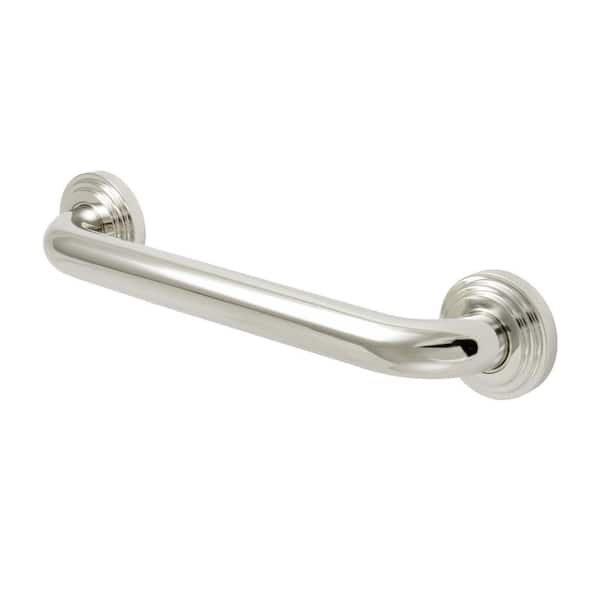 Kingston Brass Milano 12 in. x 1-1/4 in. Grab Bar in Polished Nickel