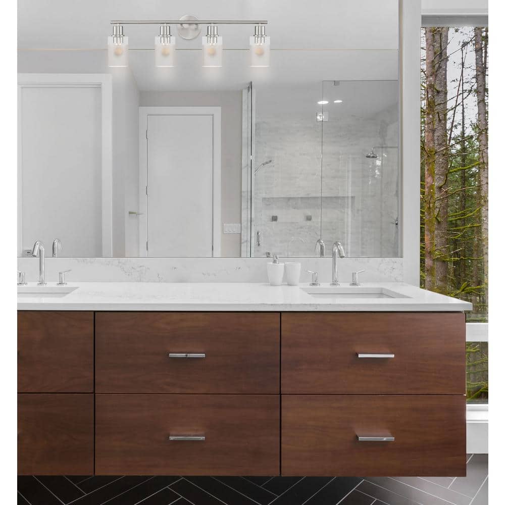 Cedar Lane 31" Brushed Nickel 4-Light Vanity Fixture
