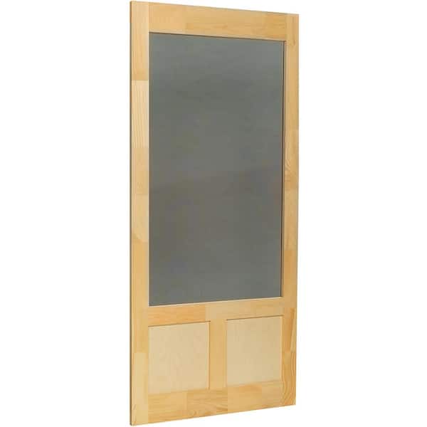 36 in. x 80 in. Elmwood Natural Pine Screen Door