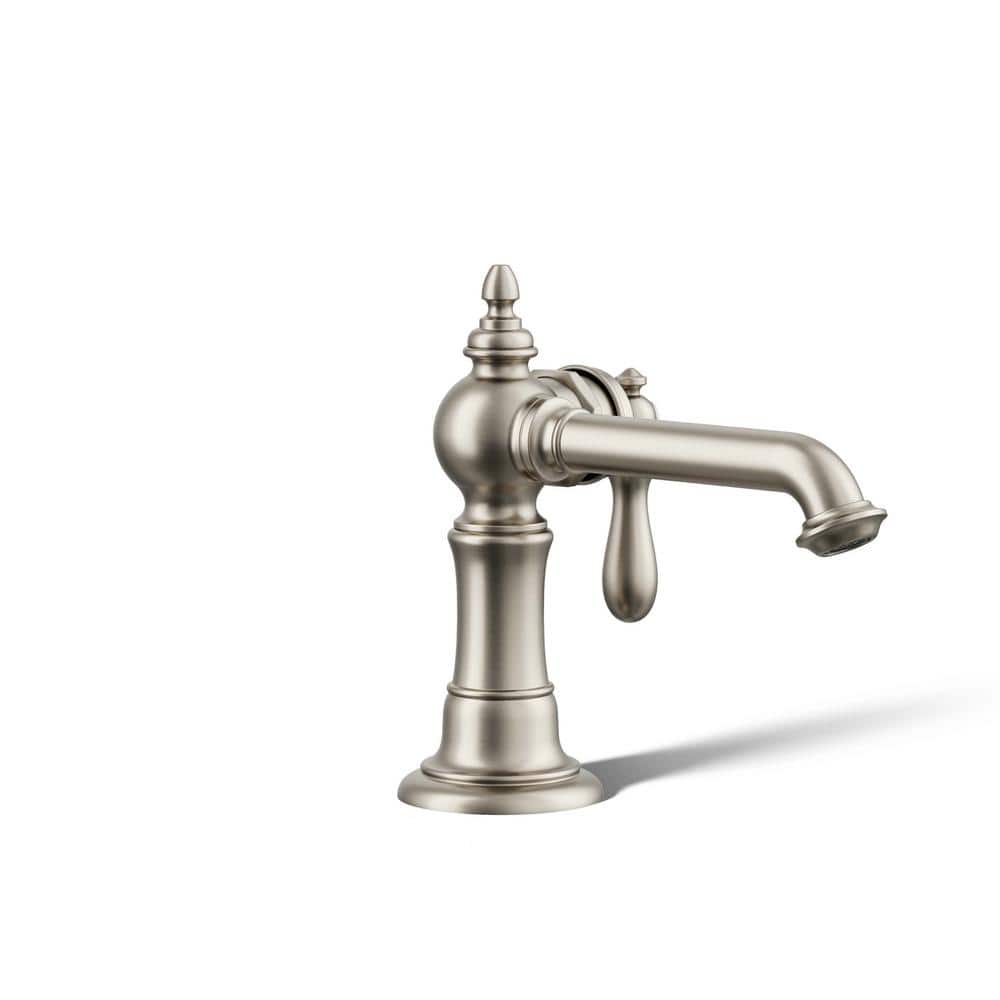 KOHLER Artifacts Single Hole Single-Handle Bathroom Faucet with Straight Lever Handle in Vibrant Brushed Nickel
