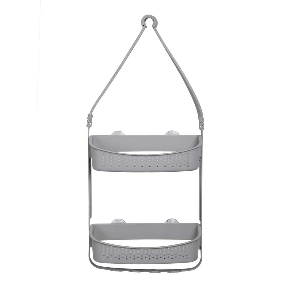 2 in 1 Plastic Shower Caddy Gray - Room Essentials