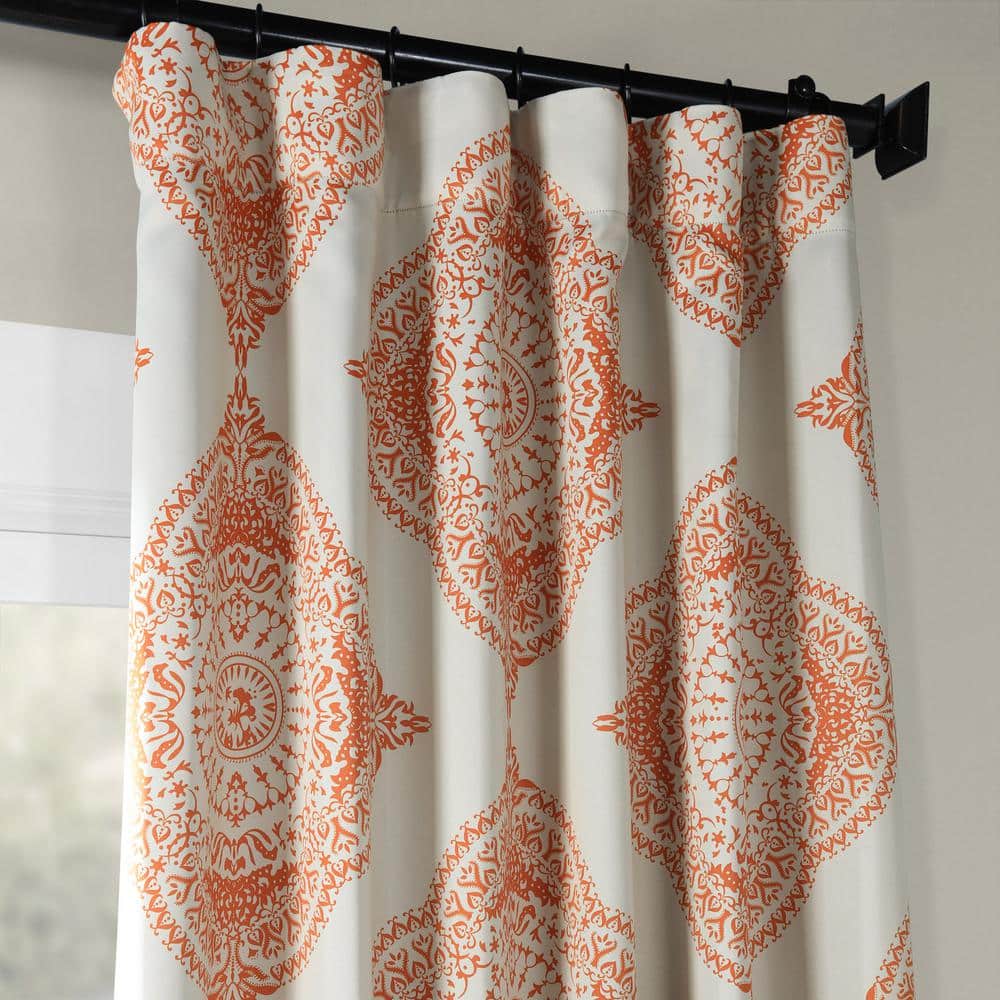 Henna Polyester Blackout 96" Window Curtain Panel