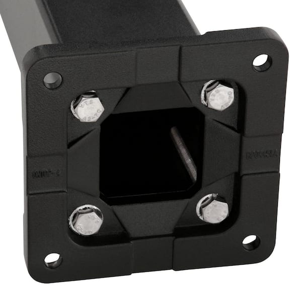 Aria Railing - 3 in. x 3 in. x 36 in. Black Powder Coated Aluminum Deck Post Kit