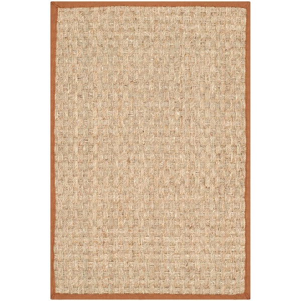 SAFAVIEH Natural Fiber Beige/Brown Doormat 2 ft. x 3 ft. Border Area Rug