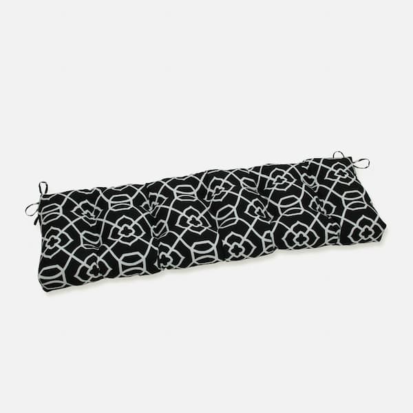 Pillow Perfect Other Rectangular Outdoor Bench Cushion in Black