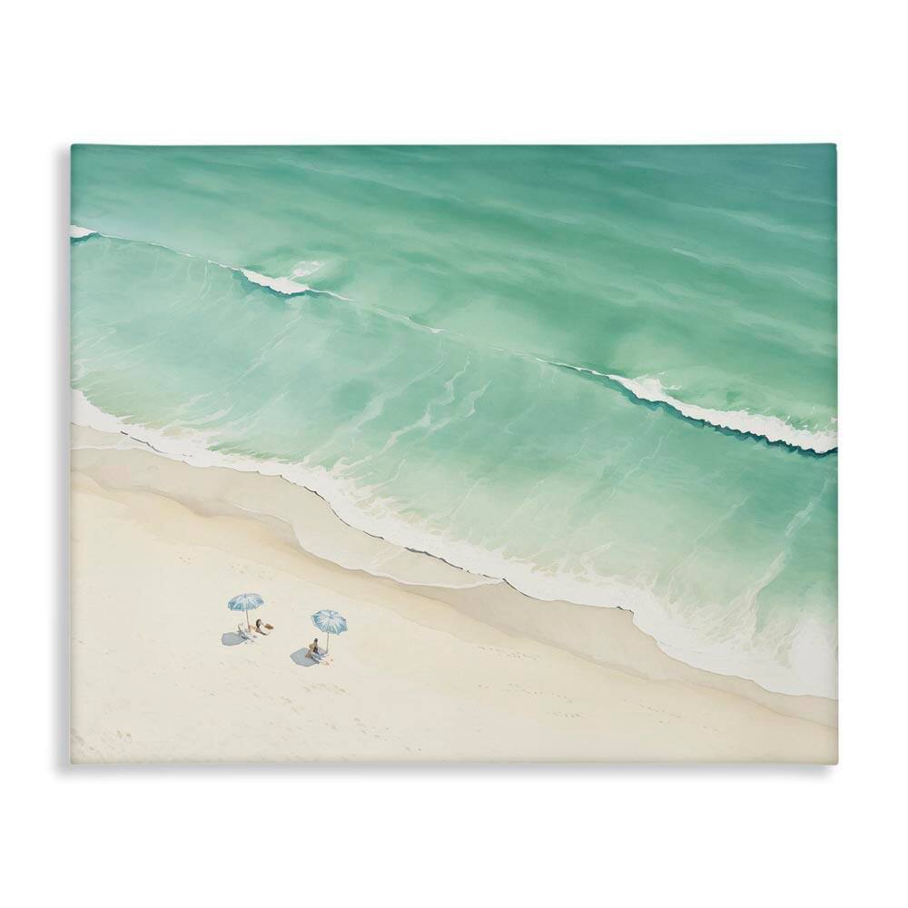 Summer Shore Beachgoers by Arlington Prints Unframed Coastal Graphic Art Print 16 in. x 20 in. price history on PriceWatchPro