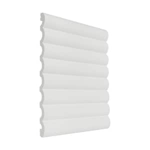 5/8 in. D x 9-7/8 in. W x 4 in. L Primed White Plain Modern Hill Polyurethane 3D Wall Covering Panel Moulding Sample