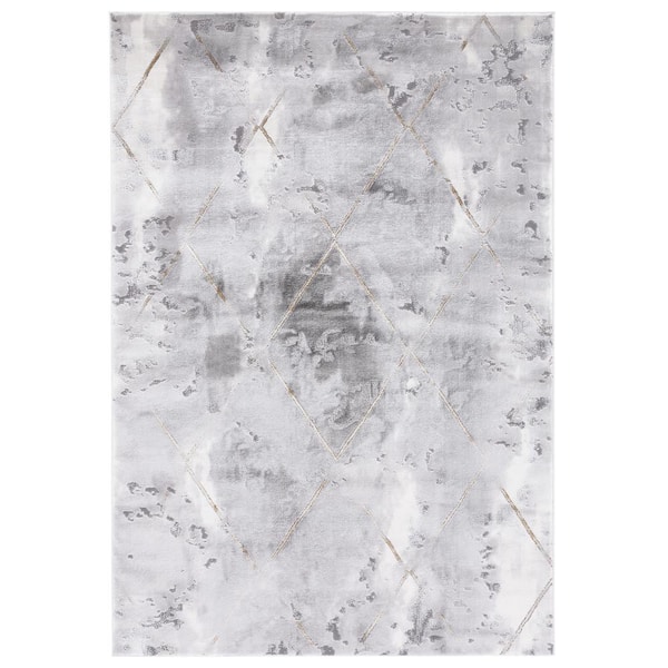 SAFAVIEH Craft Gray/Brown Doormat 3 ft. x 5 ft. Diamond Marble Area Rug