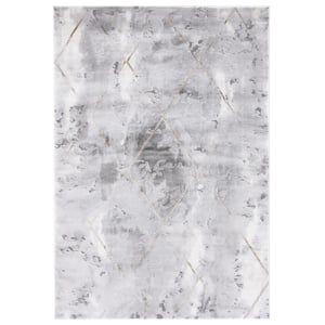 Craft Gray/Brown 5 ft. x 8 ft. Diamond Marble Area Rug