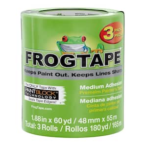 Multi-Surface 1.88 in. x 60 yds. Green Painter's Tape with PaintBlock (3-Pack)