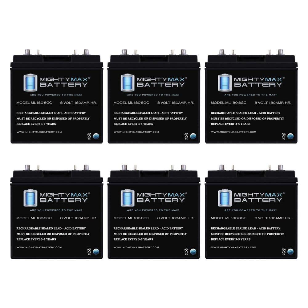8V, 180Ah, AGM, Dual Terminal, Replacement Battery Compatible with Electric Golf Carts - 6 Pack price history on PriceWatchPro
