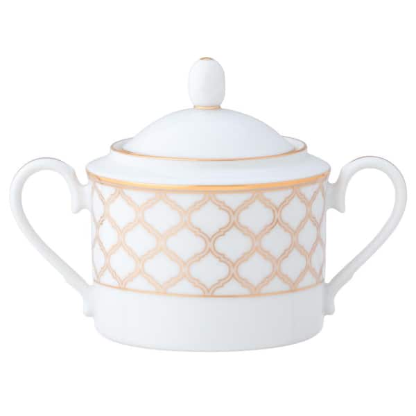 Noritake Eternal Palace Gold 11 fl. oz. (Gold) Porcelain Sugar Bowl with Cover