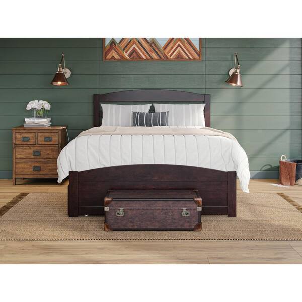 Warner solid store wood platform bed