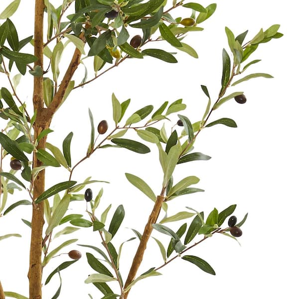 Nearly Natural Indoor 82 In Artificial Olive Tree 9160 The Home Depot