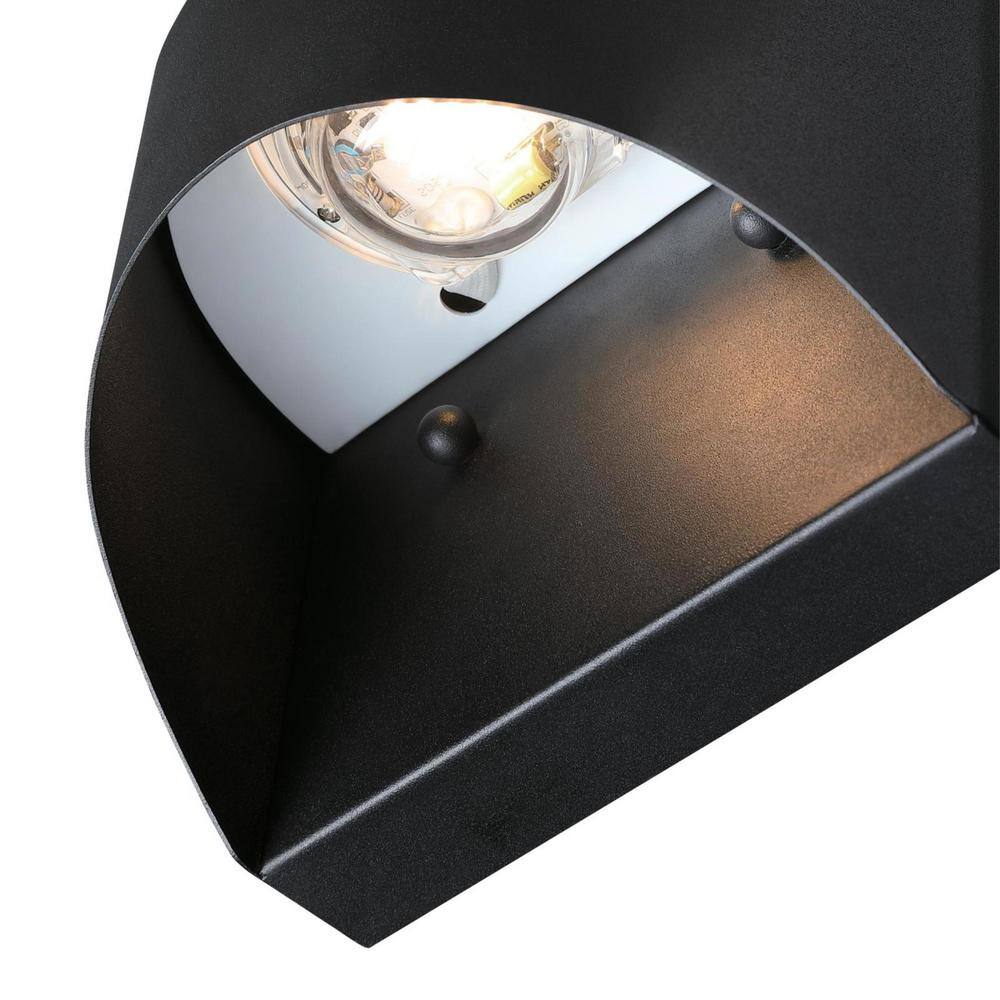 Nardella Textured Black Steel LED Outdoor Wall Sconce