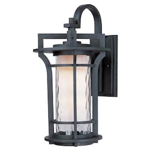 Oakville 10 in. W 1-Light Black Oxide Outdoor Wall Lantern Sconce