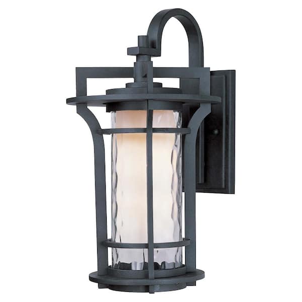 Maxim Lighting Oakville 10 in. W 1-Light Black Oxide Outdoor Wall Lantern Sconce