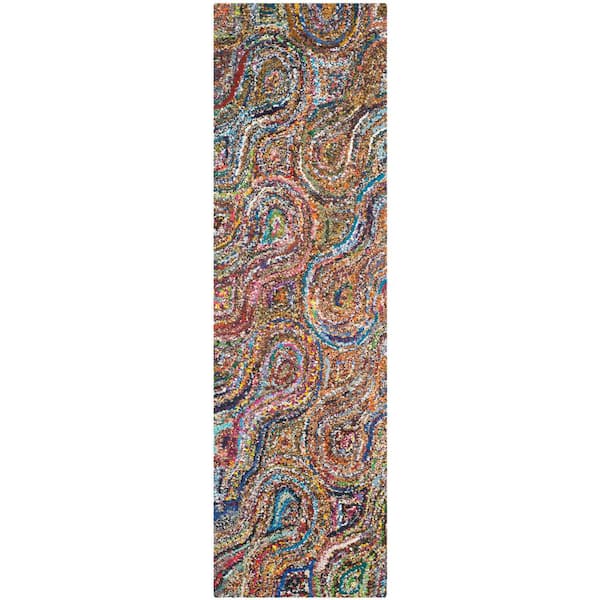 SAFAVIEH Nantucket Multi 2 ft. x 5 ft. Striped Abstract Runner Rug