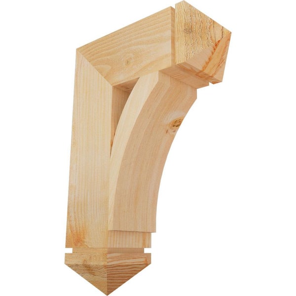 Ekena Millwork 6 in. x 26 in. x 18 in. Douglas Fir Thorton Arts and Crafts Rough Sawn Bracket