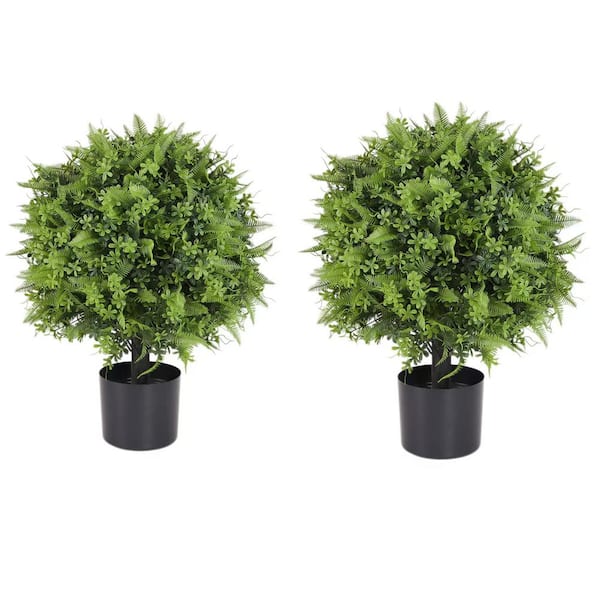 1.83 ft. Green Artificial Plant Trees Set of 2, for Party, Living Room