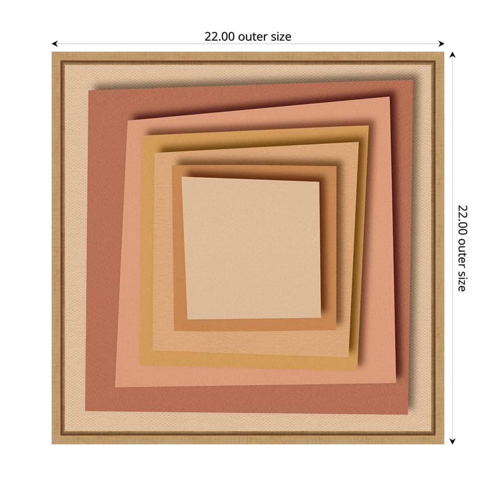 Regina Morre Abstract Earthy Tones Canvas Wall Art with Maple Frame