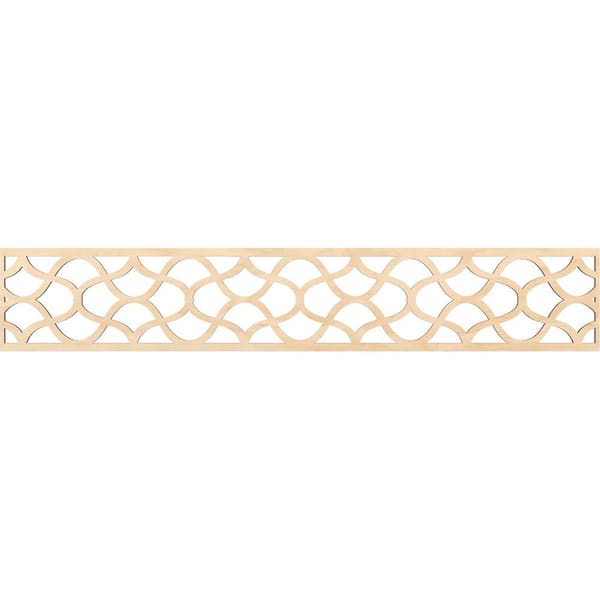 Ekena Millwork Resort Fretwork 0.375 in. D x 46.625 in. W x 8 in. L Birch Wood Panel Moulding