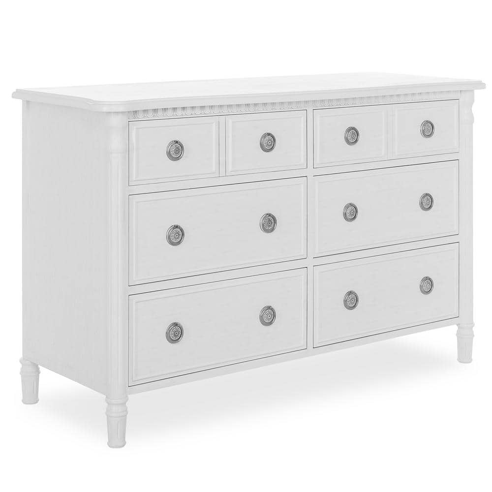 Julienne Artisan 6-Drawer Double Dresser in Toffee and Brush White