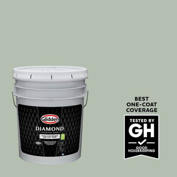 Glidden Diamond 5 gal. PPG1129-4 Coastal Crush Flat Interior Paint with Primer