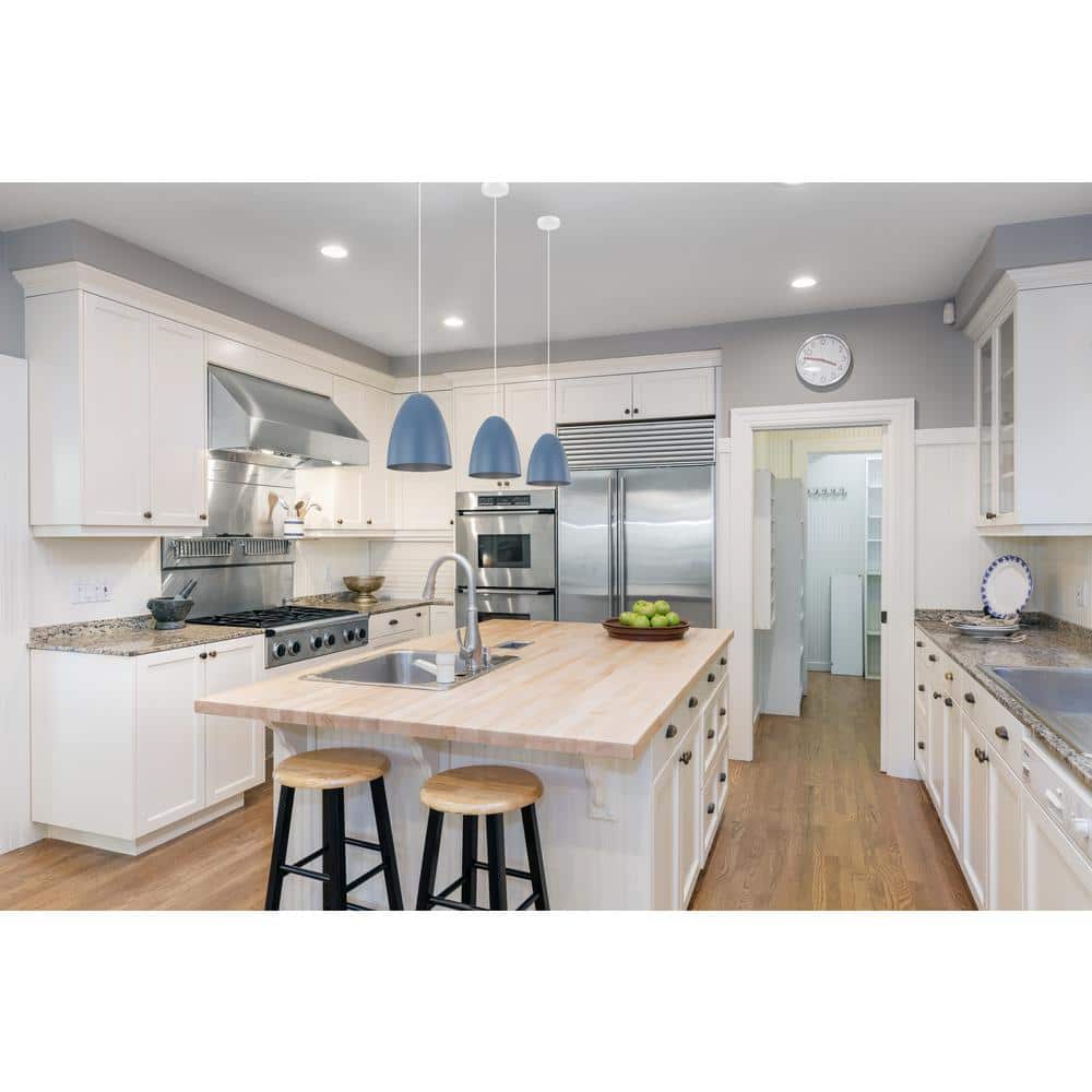 Sarabia Mini Bowl Pendant in Pastel Dark Blue & Silver