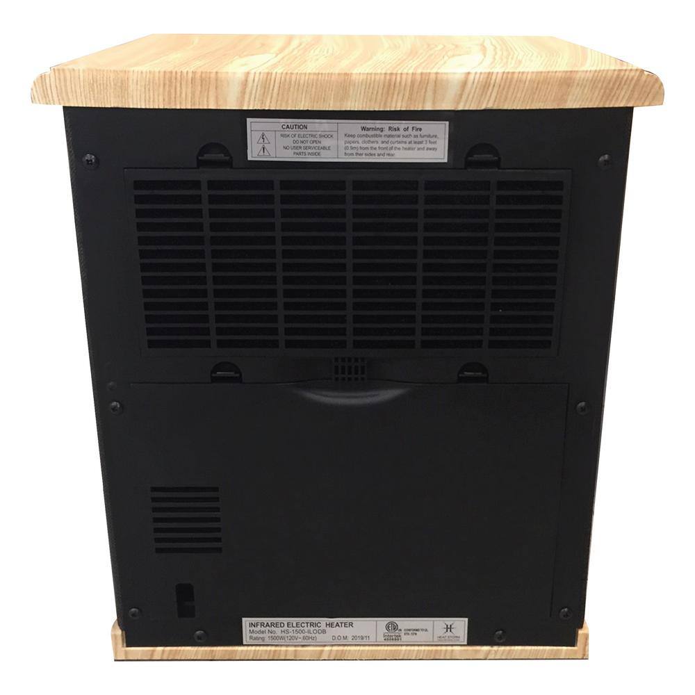 Black and Tan Electric Infrared Quartz Space Heater with Thermostat