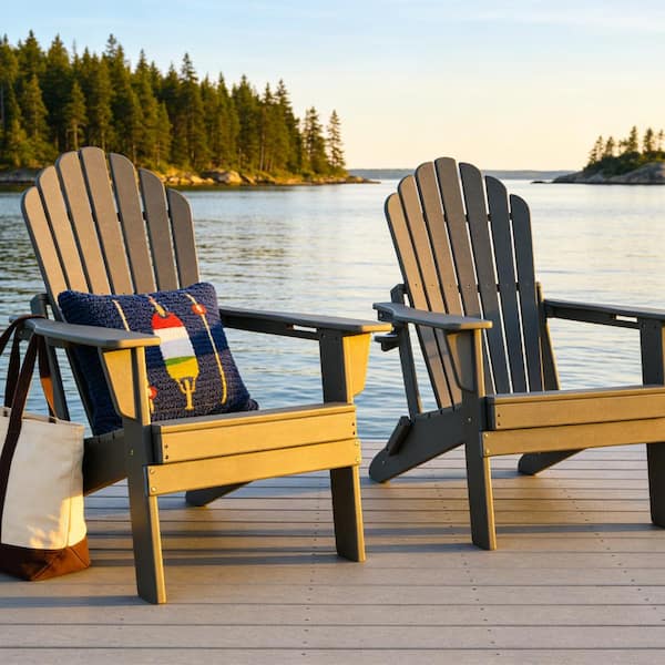 Upland 4PCS Upgraded Folding All-Weather HDPE Adirondack Chair