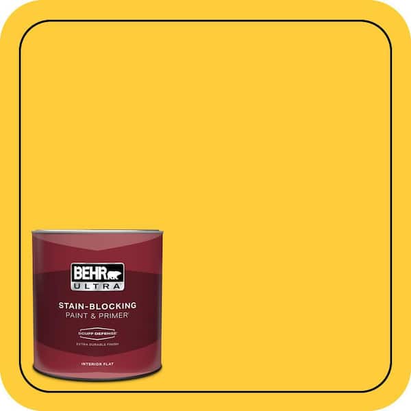 BEHR ULTRA 1 qt. #S-G-360 Bright Star Extra Durable Flat Interior Paint & Primer