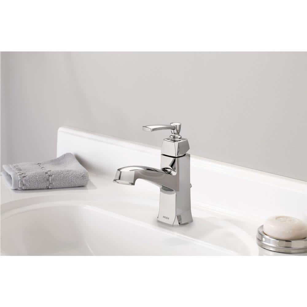 Conway Chrome Single Hole Bathroom Faucet with Drain Assembly