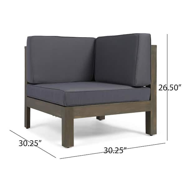 Oana wooden 4 piece cheap patio sectional sofa set