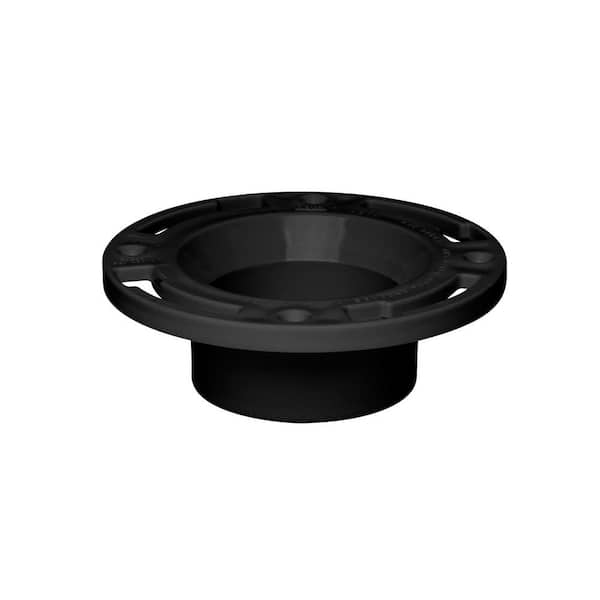 OATEY Fast Set 3 in. Outside Fit 4 in. Inside Fit ABS Open Hub Toilet Flange with Plastic Ring