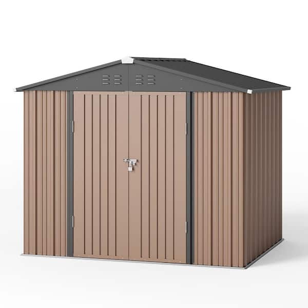 Lofka 8 x 6 ft. (48 sq. ft.) Galvanized Metal Garden Shed with