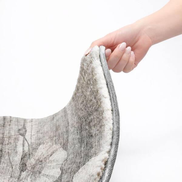 Dream Shag Premium Machine Washable Abstract ADS712 Gray 9 ft. x 12 ft. Area Rug