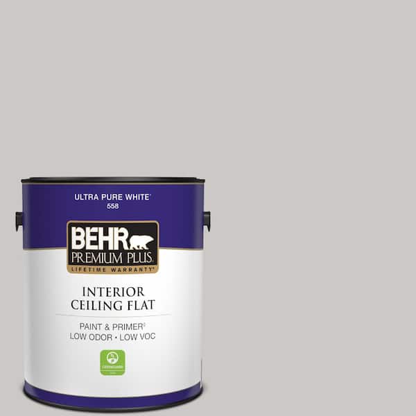 BEHR PREMIUM PLUS 1 gal. #790E-2 Gentle Rain Ceiling Flat Interior Paint